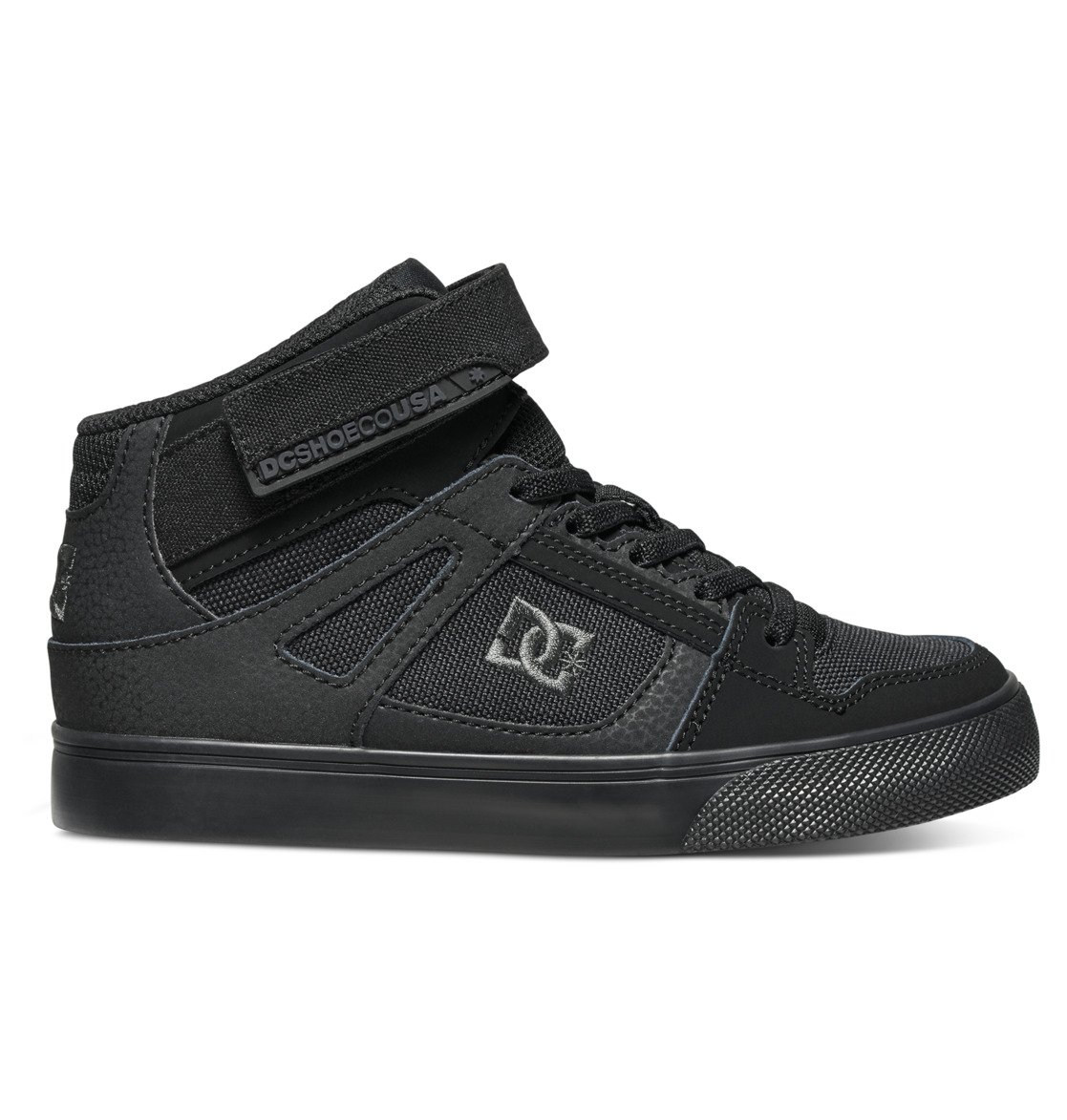 Baskets DC Shoes Pure High Elastic Dentelle High-Top Noir Enfant | BEN-58240423