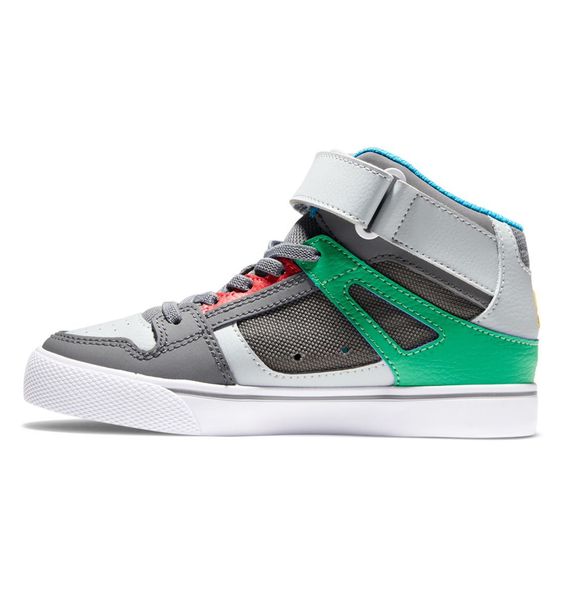 Baskets DC Shoes Pure High Elastic Dentelle High-Top Grise Vert Enfant | UUX-16605881