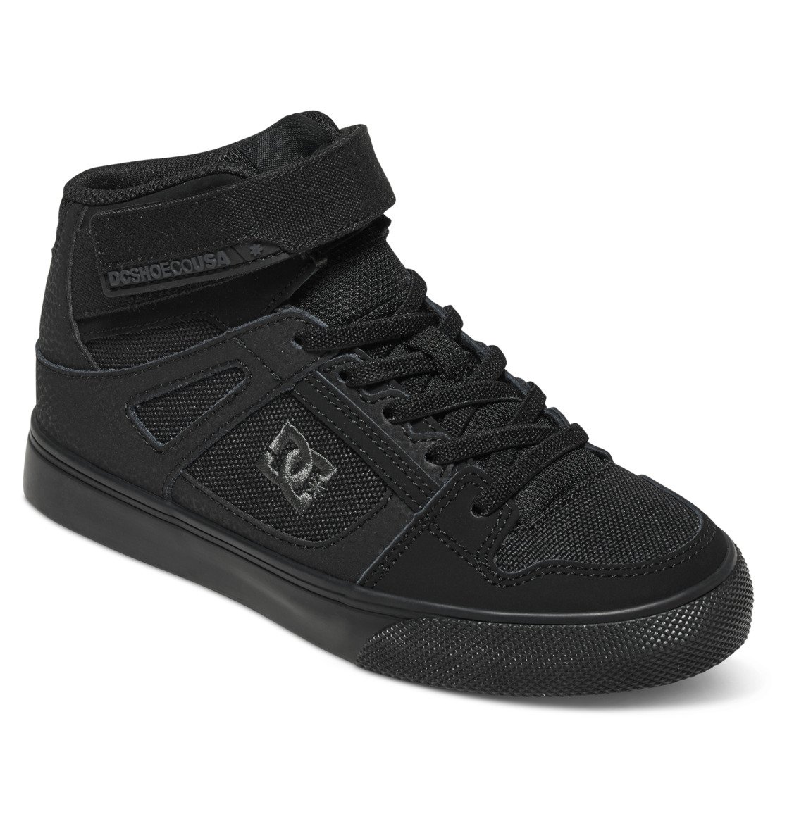 Baskets DC Shoes Pure High Elastic Dentelle High-Top Noir Enfant | BEN-58240423