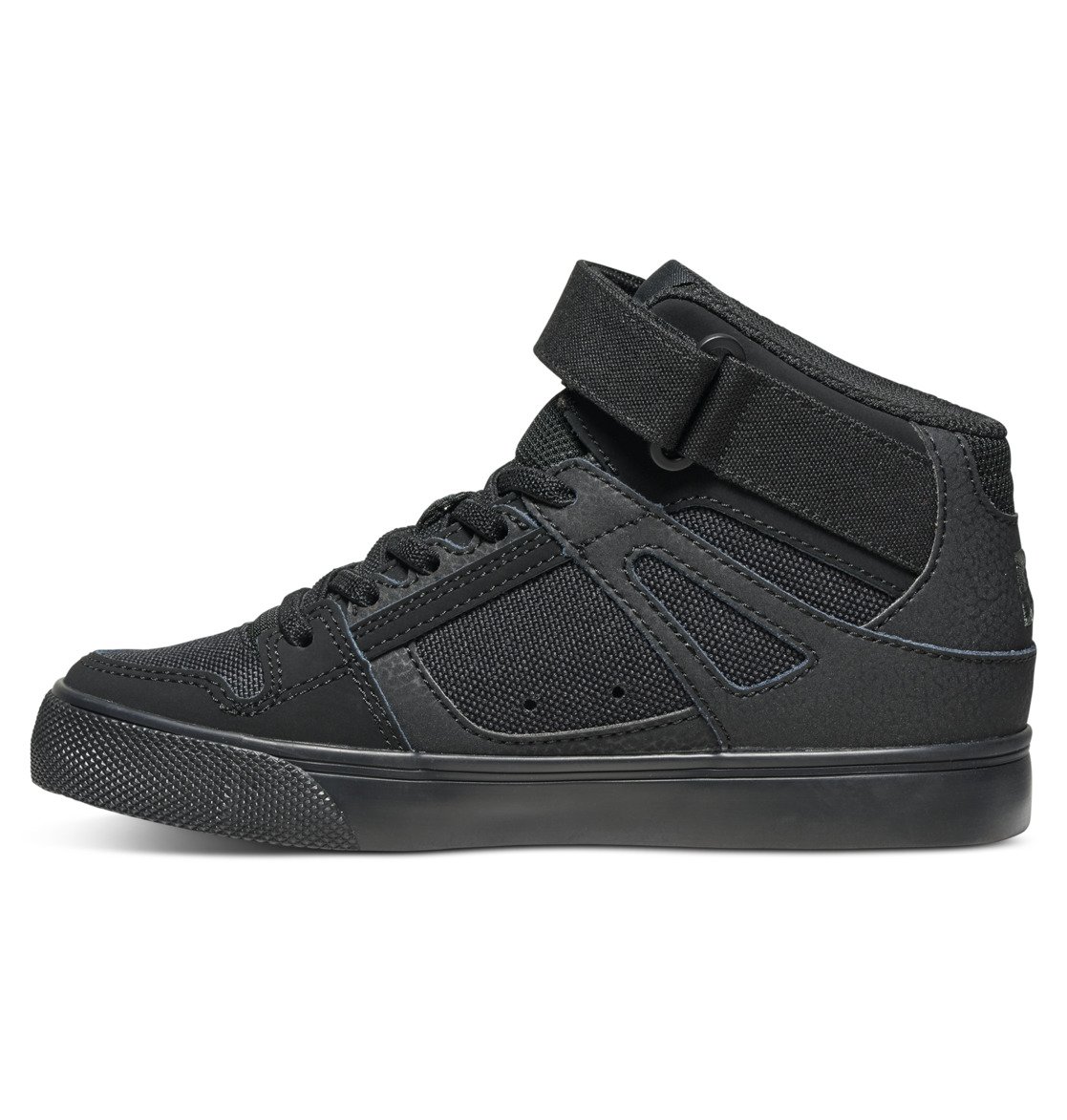 Baskets DC Shoes Pure High Elastic Dentelle High-Top Noir Enfant | BEN-58240423