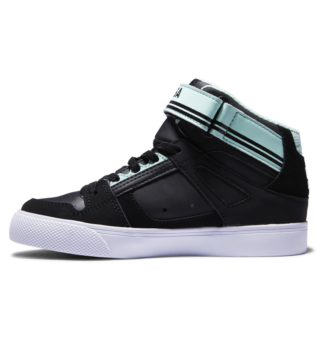 Baskets DC Shoes Pure High Elastic Dentelle High-Top Noir Vert Enfant | BQF-44515984