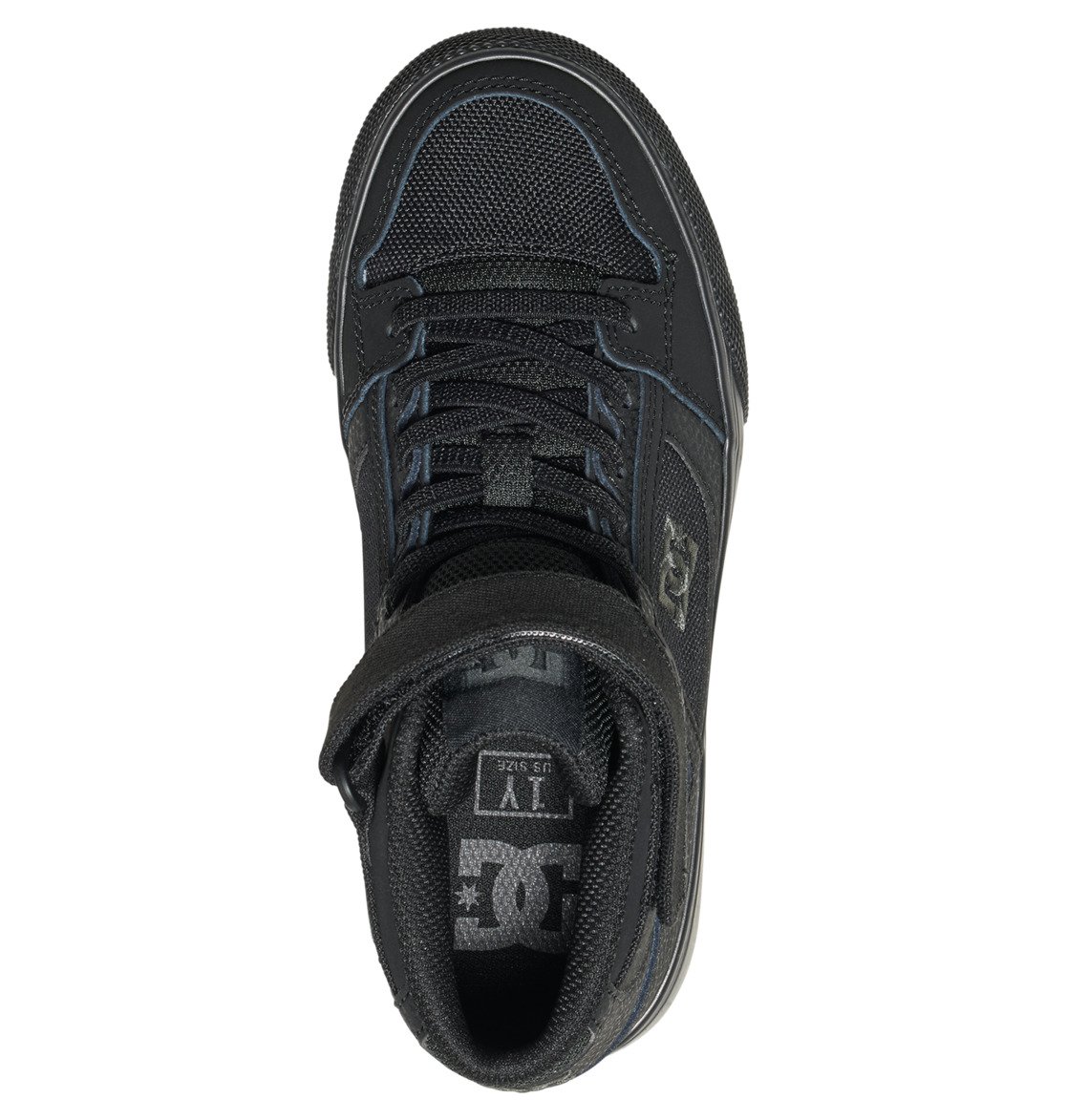 Baskets DC Shoes Pure High Elastic Dentelle High-Top Noir Enfant | BEN-58240423