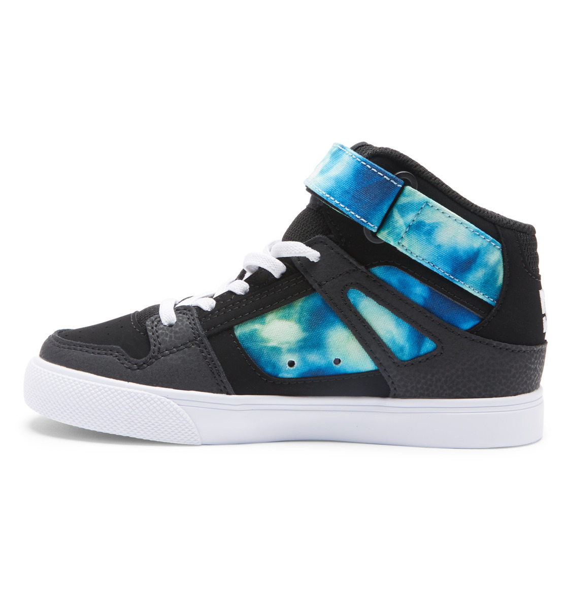 Baskets DC Shoes Pure High Elastic Dentelle High-Top Noir Bleu Vert Enfant | XVP-06626778