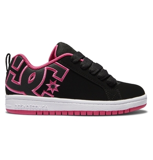 Baskets DC Shoes Court Graffik Noir Rose Enfant | LIK-35891243