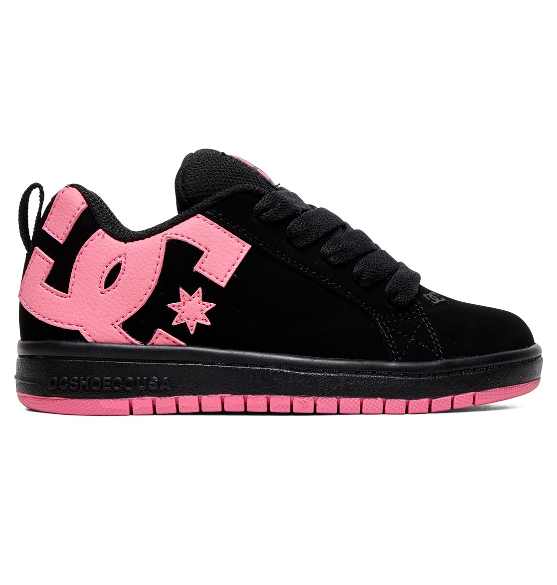 Baskets DC Shoes Court Graffik Noir Rose Enfant | HEW-92682157