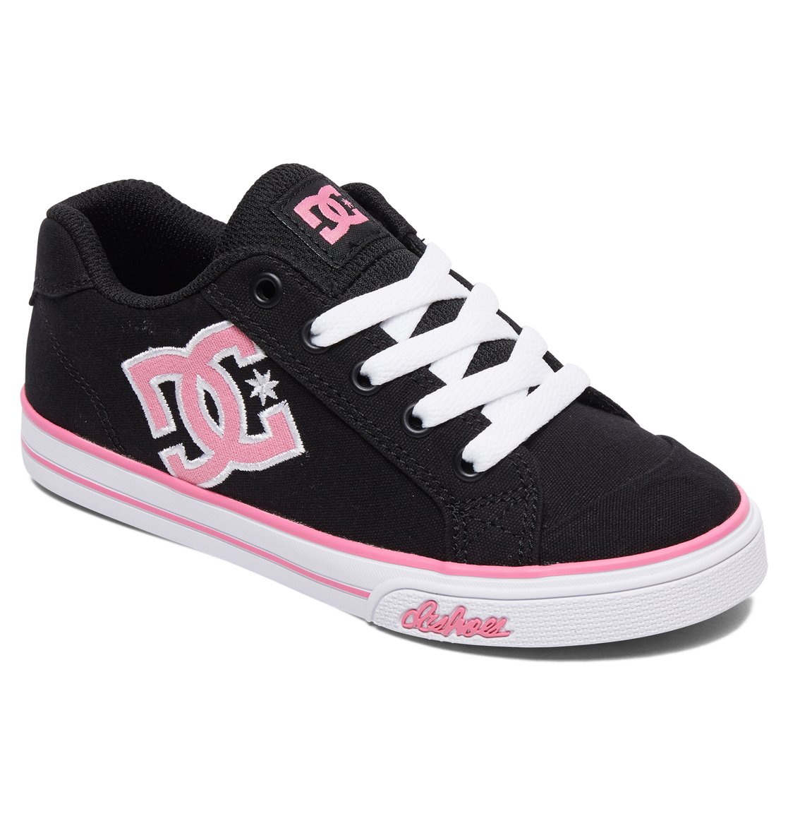 Baskets DC Shoes Chelsea Tela Noir Rose Enfant | PLK-02032847