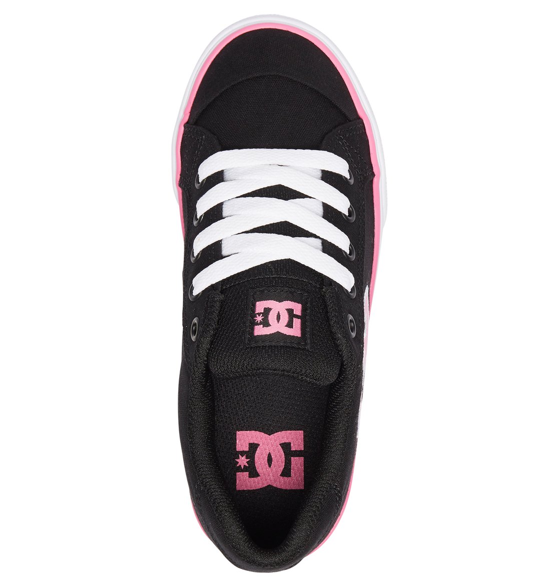 Baskets DC Shoes Chelsea Tela Noir Rose Enfant | PLK-02032847