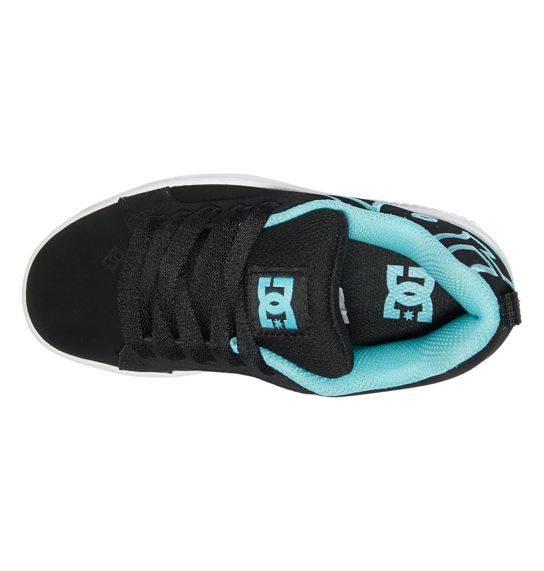 Baskets DC Shoes Court Graffik Noir Bleu Enfant | EMO-20307658