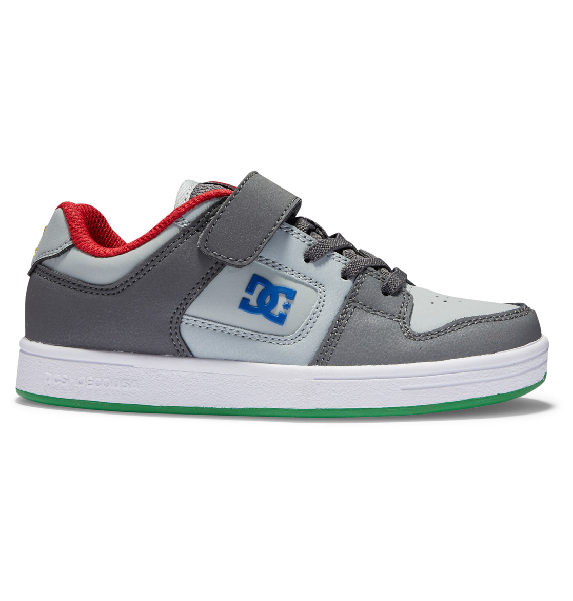 Chaussure Skate DC Shoes Manteca 4 Elastic Dentelle Grise Bleu Enfant | ZOF-97576049