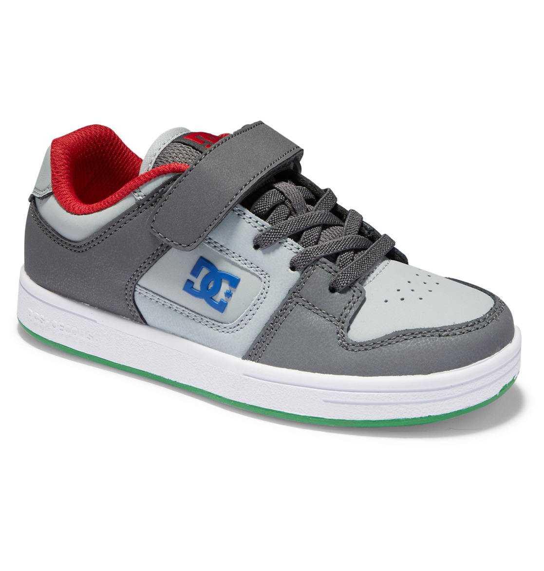 Chaussure Skate DC Shoes Manteca 4 Elastic Dentelle Grise Bleu Enfant | ZOF-97576049