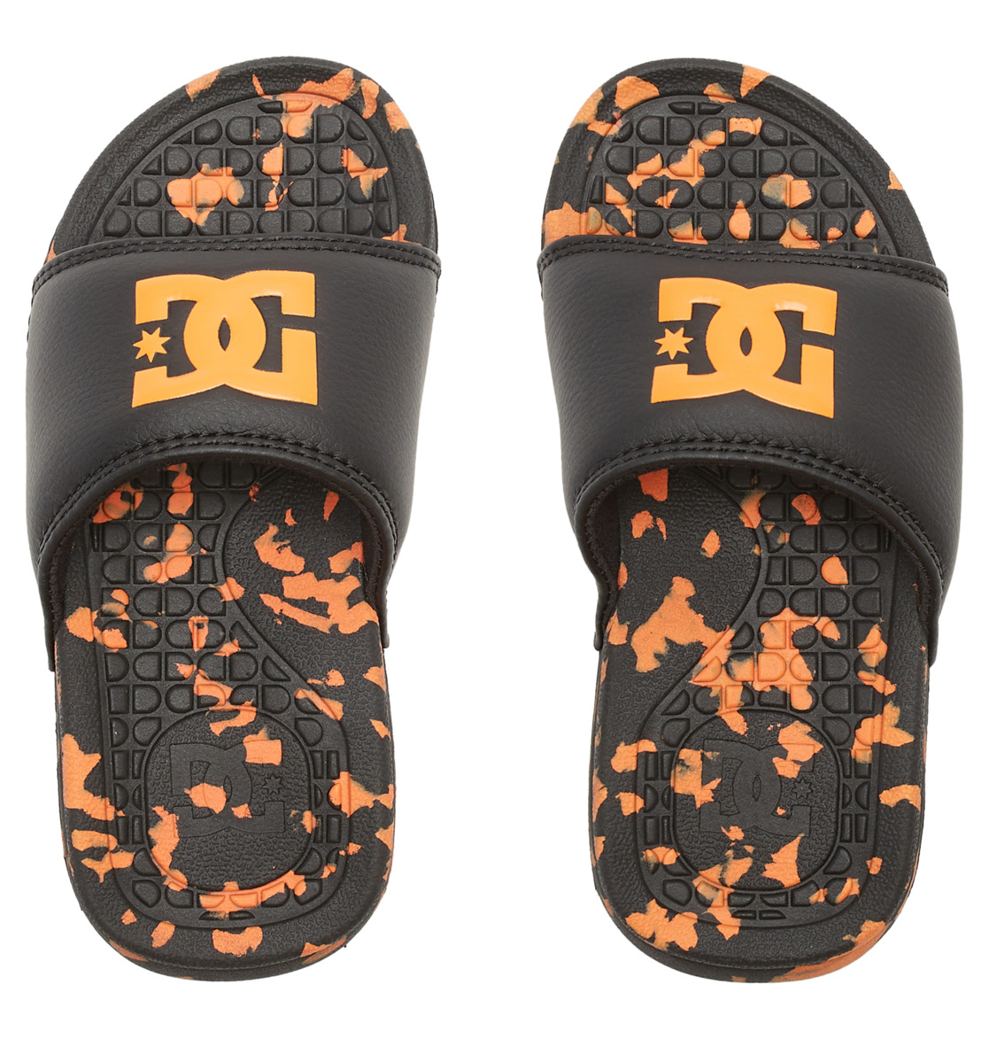 Claquette DC Shoes Bolsa Noir Orange Enfant | PVF-41215514