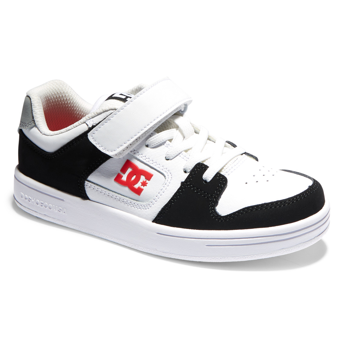 Chaussure Skate DC Shoes Manteca 4 Elastic Dentelle Noir Blanche Rouge Enfant | BQJ-09743163