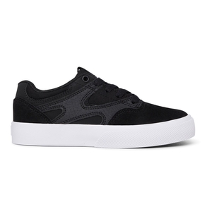 Chaussure Skate DC Shoes Kalis Vulc Noir Blanche Enfant | TAV-83154868