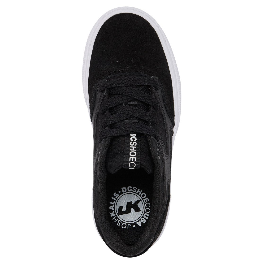 Chaussure Skate DC Shoes Kalis Vulc Noir Blanche Enfant | TAV-83154868